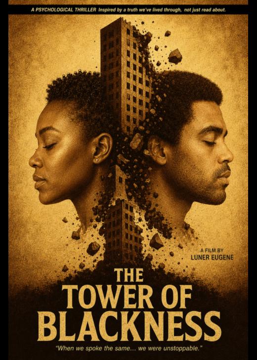 The Tower of Blackness official poster — a psychological thriller, a film by Luner Eugene.